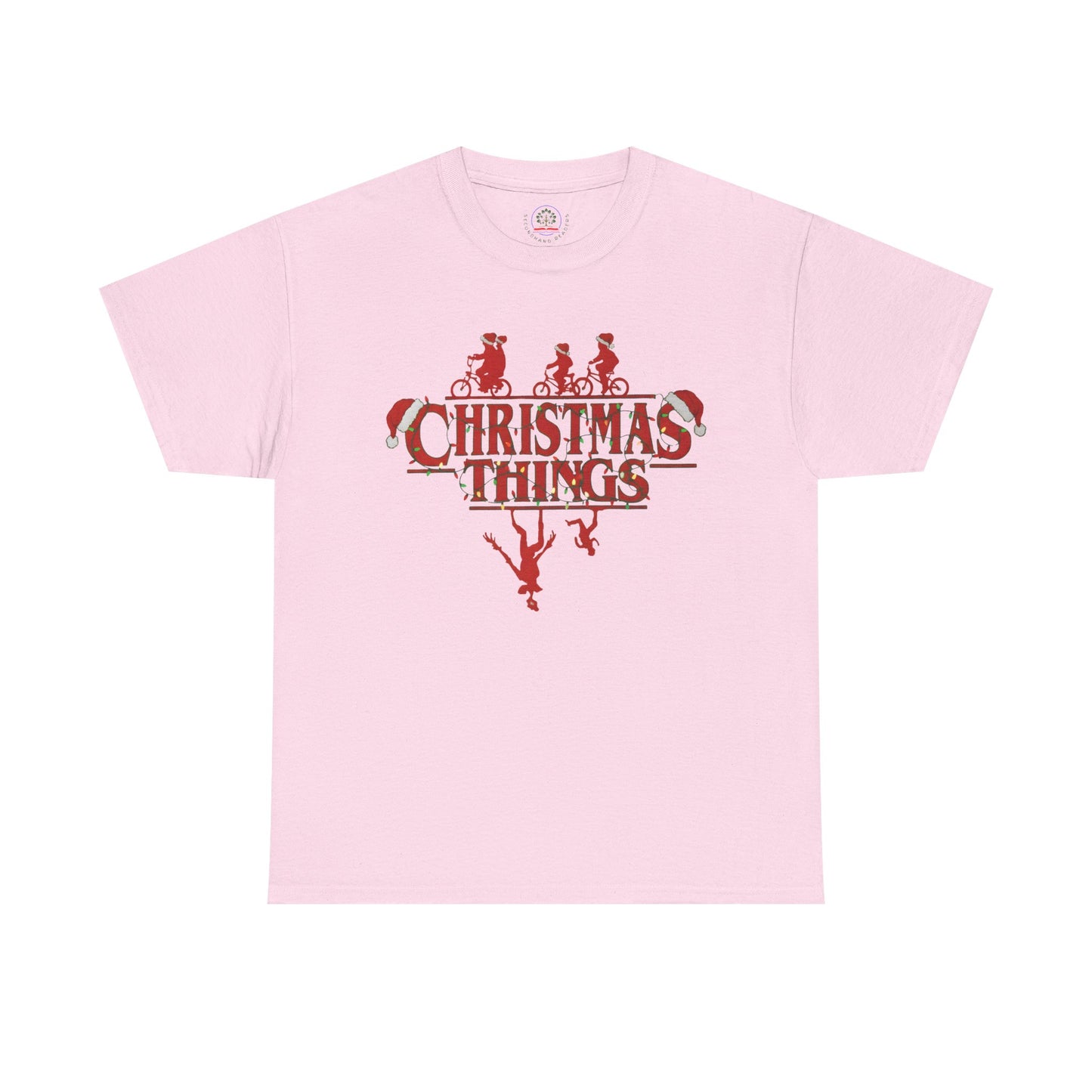 Christmas Things Retro Upside Down T-Shirt | Holiday Graphic Tee