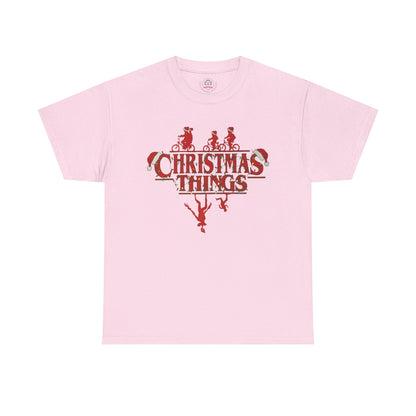 Christmas Things Retro Upside Down T-Shirt | Holiday Graphic Tee