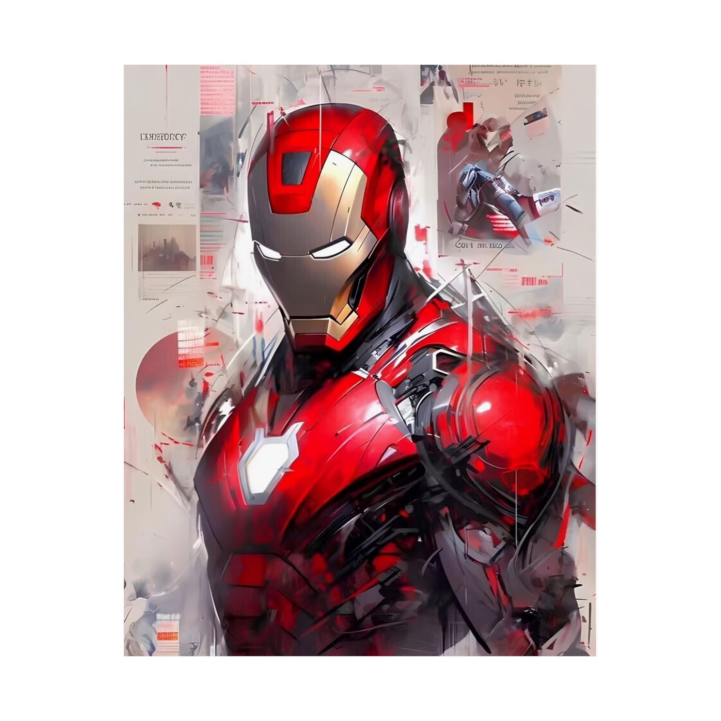 Ironman Poster, Matte Vertical Poster, Marvel Artwork, Drawing Style, Comic Book - Secondhand Readers