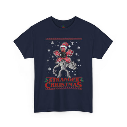 Stranger Christmas Demogorgon Tee | Holiday Horror T-Shirt Retro