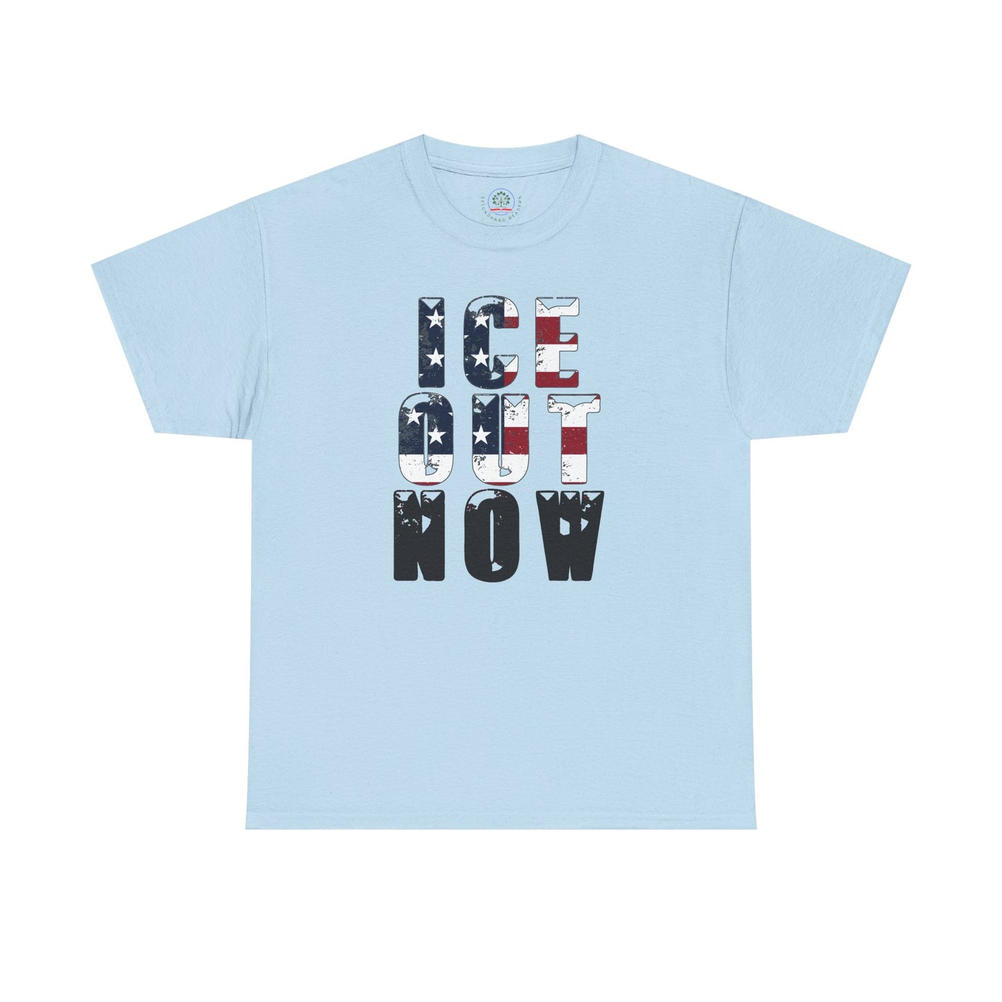 ICE OUT NOW Protest Tee, Immigration Rights Political Statement