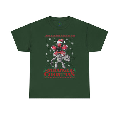 Stranger Christmas Demogorgon Tee | Holiday Horror T-Shirt Retro
