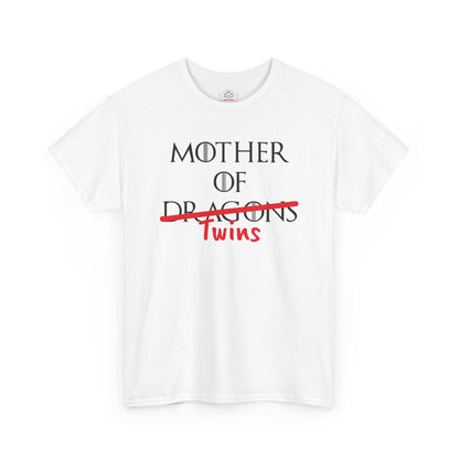 Mother of Dragons T-Shirt from Printify featuring a fire-themed dragon design, inspired by Song of Fire & Ice, customizable for Mother’s Day.