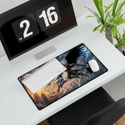 Clash of Angels anime-themed desk mat gaming mousepad with detailed artwork, oversized design for gaming and home decor.