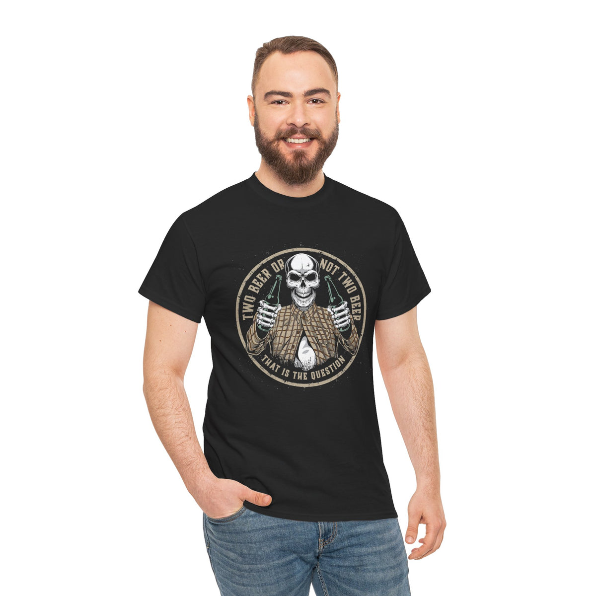 Funny Halloween Skeleton Tee, Two Beer or not Two Beer, Halloween Party Shirt