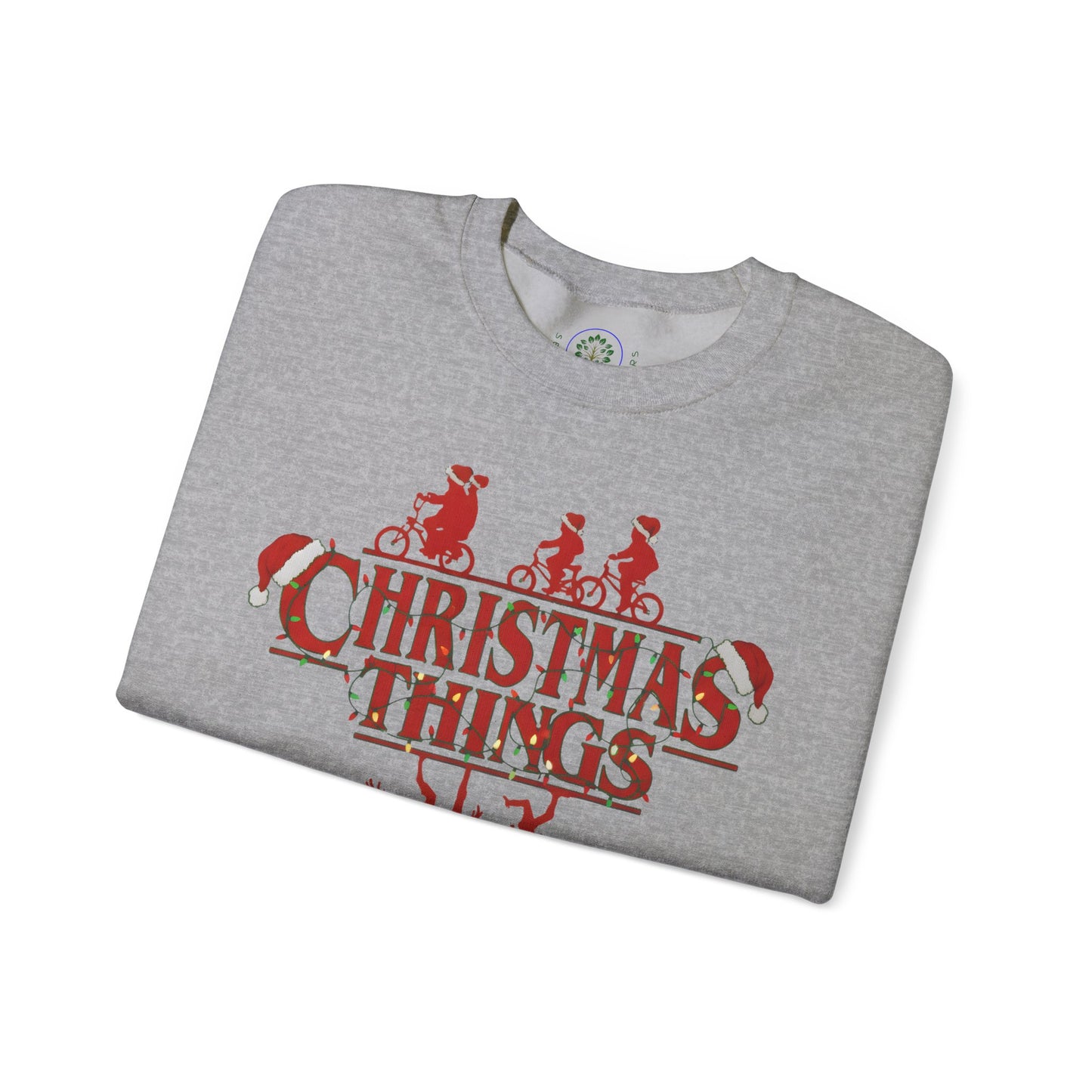 Christmas Things Sweatshirt | Stranger Style Retro Holiday Graphic  | The Upsidedown