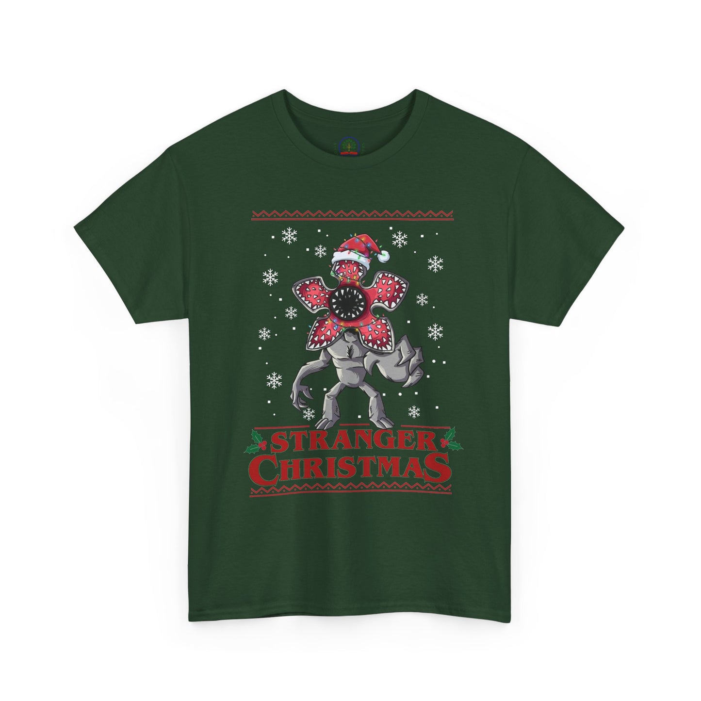 Stranger Christmas Demogorgon Tee | Holiday Horror T-Shirt Retro