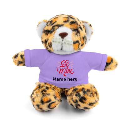 Be Mine Heart Stuffed Animal with Tee, Personalized Name Valentine Plush