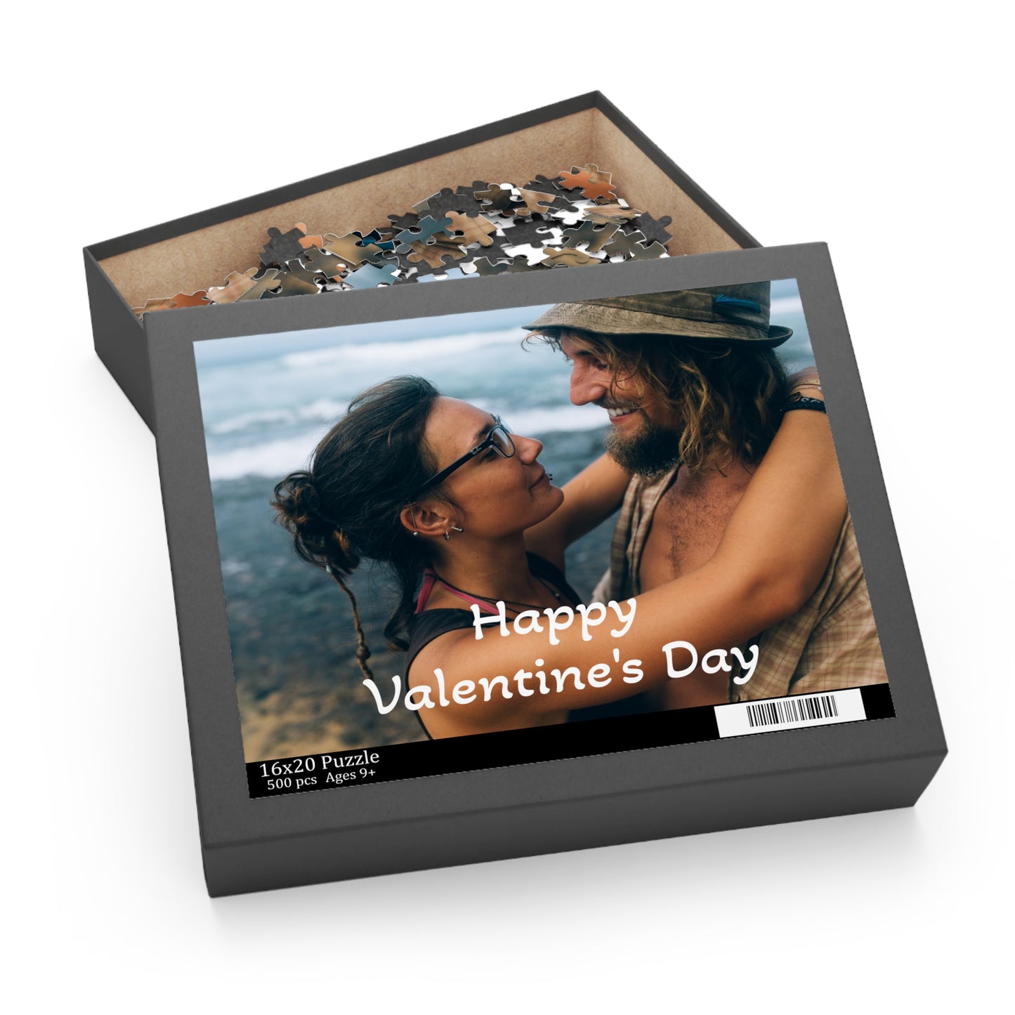 Custom Couples Photo Puzzle 120-252-500 Piece Puzzle, Personalized Valentines Day Gift