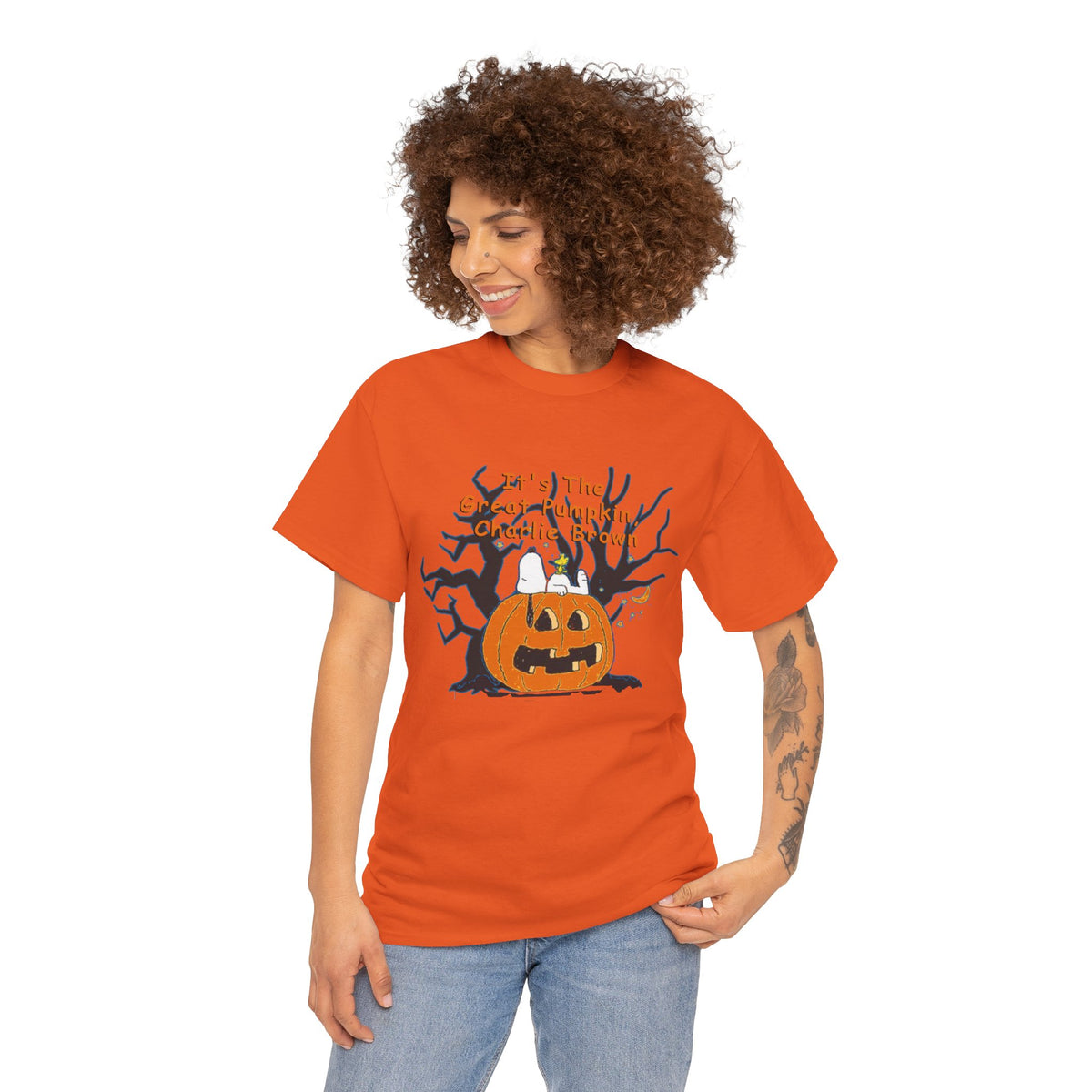 Pumpkin Tee, Spooky Fall T-Shirt, Halloween Charlie Brown Shirt, Snoopy - Secondhand Readers