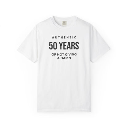 Many Years of Not Giving a Damn T-Shirt — Funny Custom Age Birthday Tee