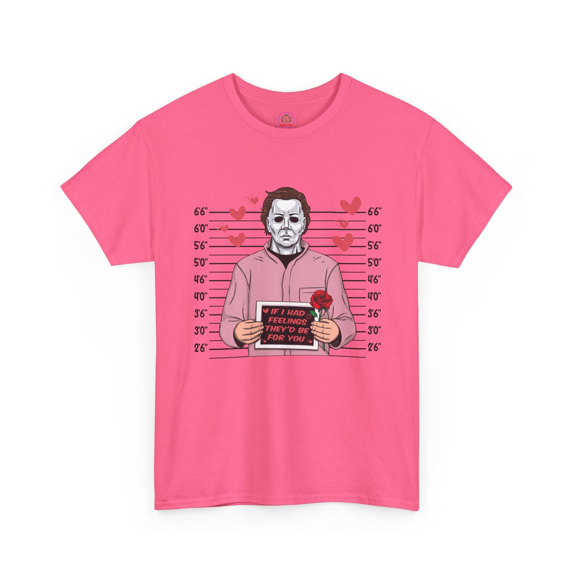 Michael Myers Mugshot T-Shirt — "If I Had Feelings They'd Be For You" Cute Horror Valentine Tee - Secondhand Readers