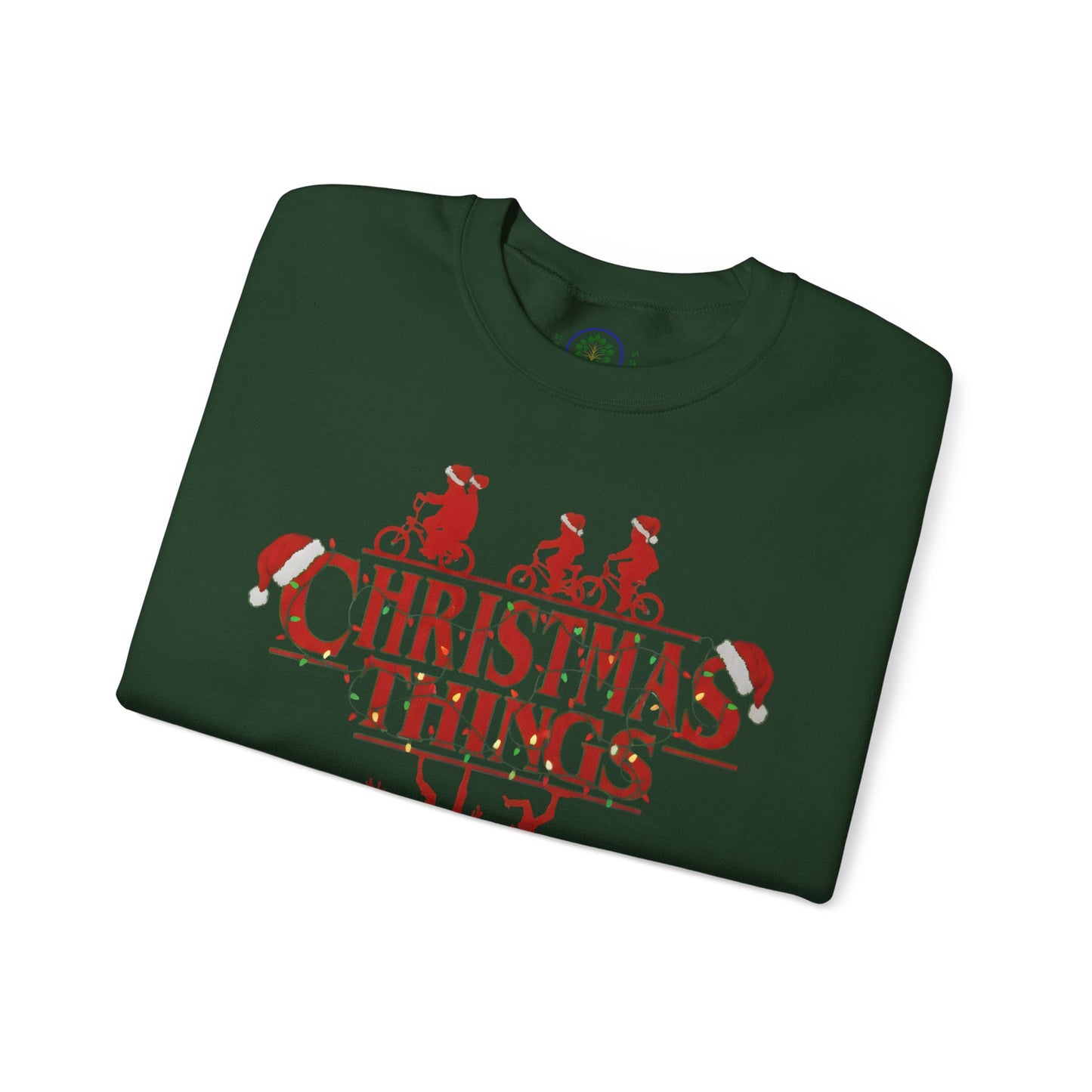 Christmas Things Sweatshirt | Stranger Style Retro Holiday Graphic  | The Upsidedown