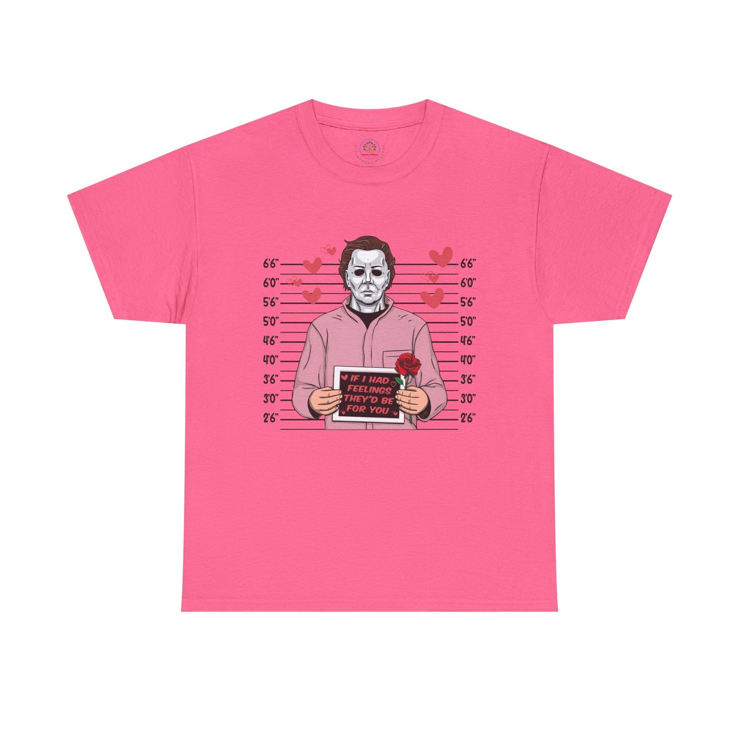 Michael Myers Mugshot T-Shirt — "If I Had Feelings They'd Be For You" Cute Horror Valentine Tee - Secondhand Readers