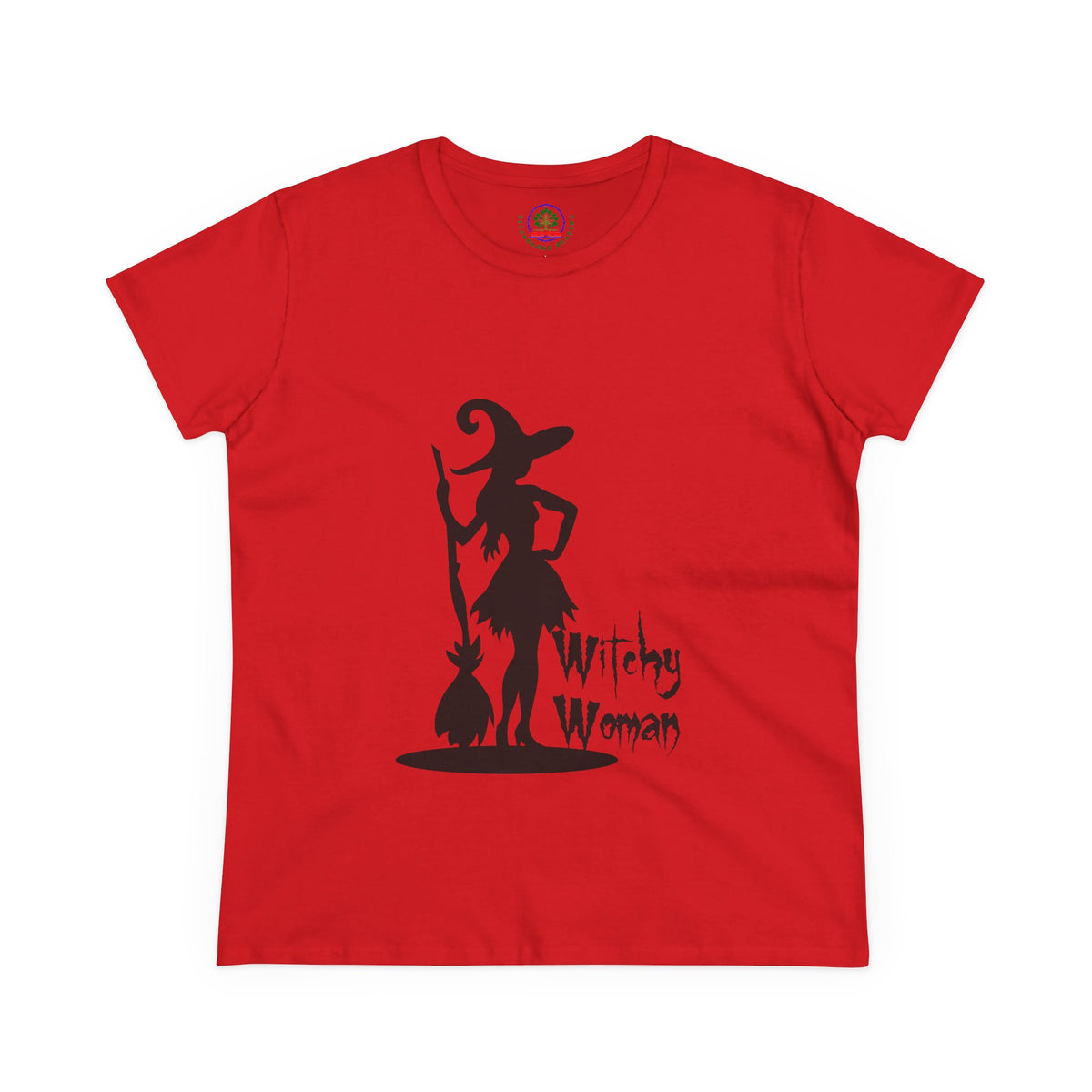 Witchy Woman Tee, Halloween Shirt, Women's Midweight Cotton Tee, Spooky Gift