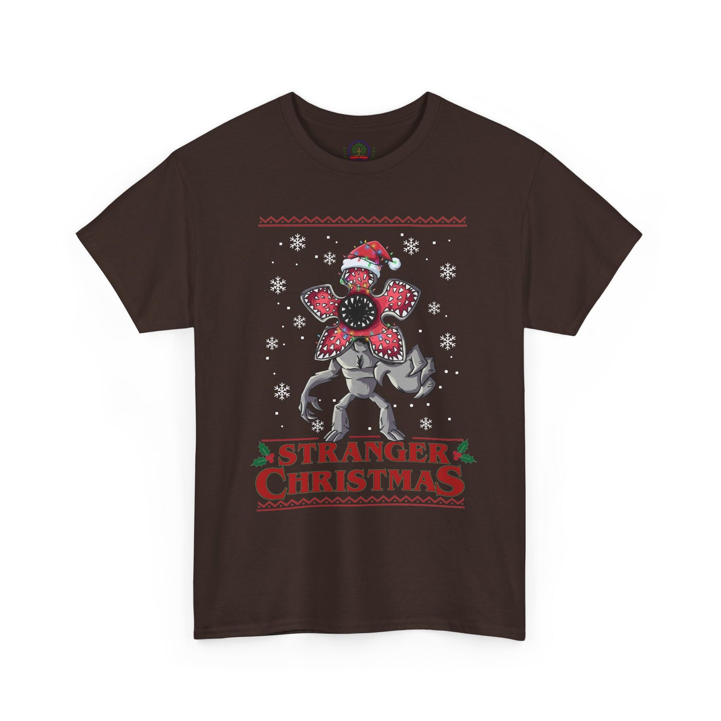 Stranger Christmas Demogorgon Tee | Holiday Horror T-Shirt Retro