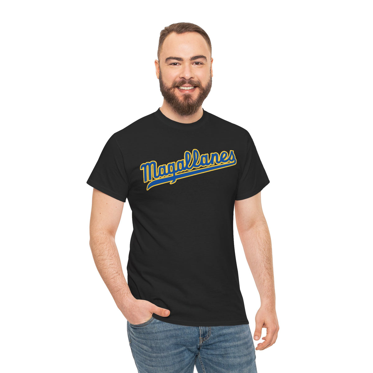 Venezuelan Navegantes del Magallanes baseball fan T-shirt in softstyle fabric, unisex design with team logo and vibrant colors.