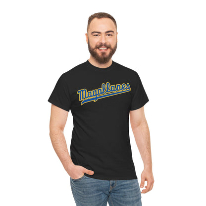 Venezuelan Navegantes del Magallanes baseball fan T-shirt in softstyle fabric, unisex design with team logo and vibrant colors.
