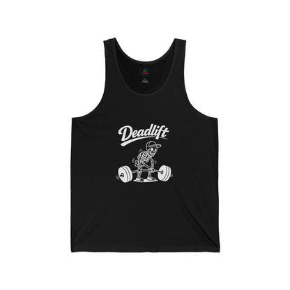 Unisex Funny Deadlift Skeleton Tank Top | Weightlifting Gym Workout Apparel