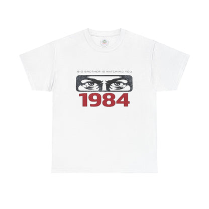 Big Brother Is Watching You 1984 T-Shirt by Printify featuring George Orwell dystopian and political protest design.