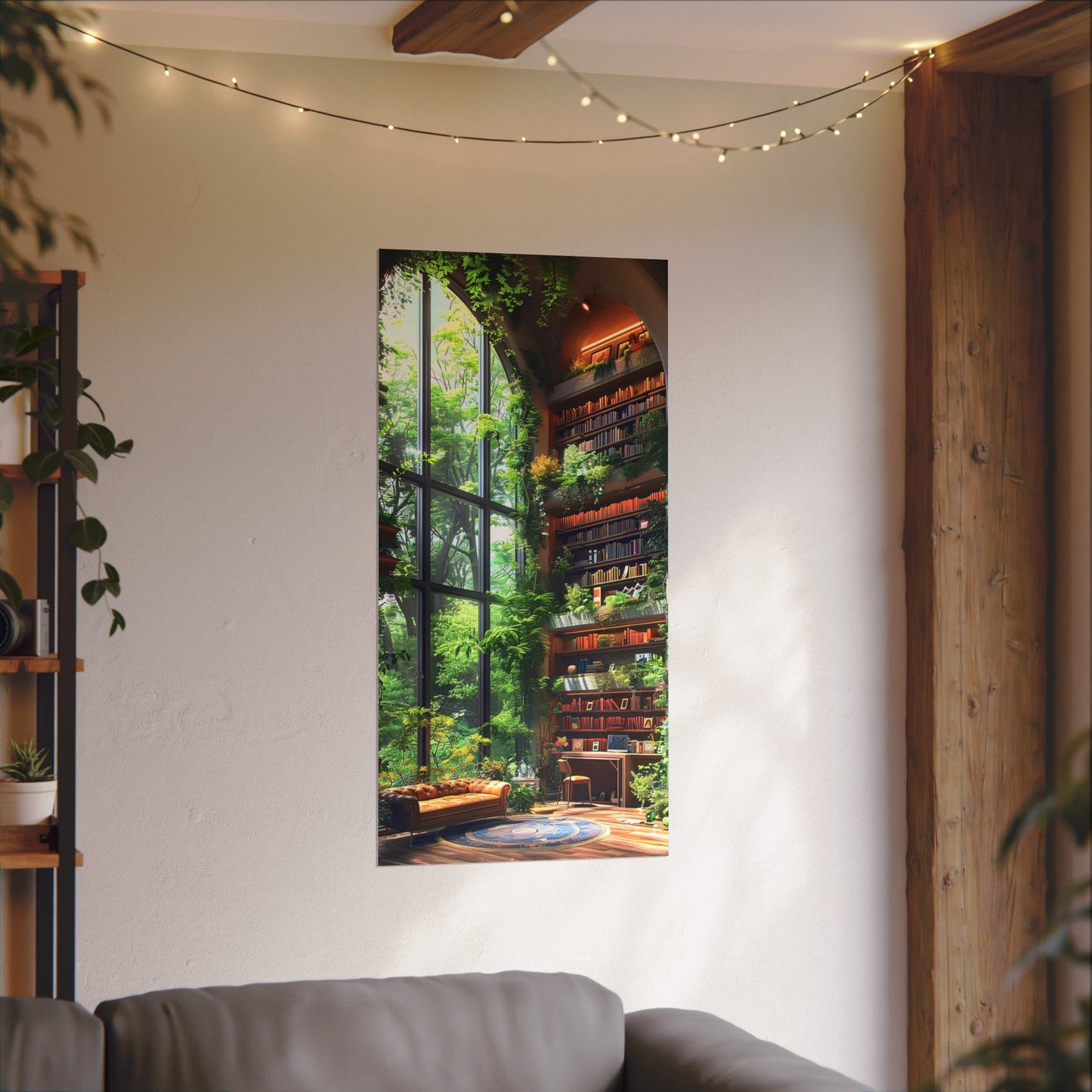 Watercolor Botanical Poster, Nature Wall Art Decor, Eco-Friendly Gift for Book Lovers, Home Office Decoration, Matte Print