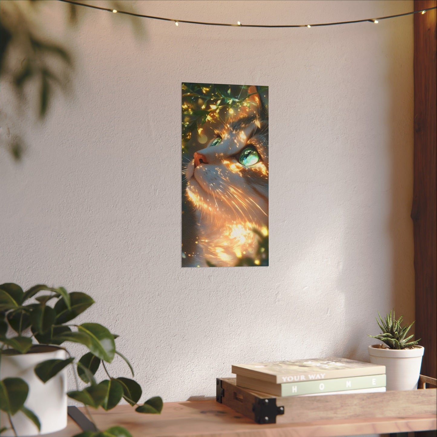 Enchanting Cat Art Posters, Watercolor Decor for Cat Lovers, Aesthetic Wall Art