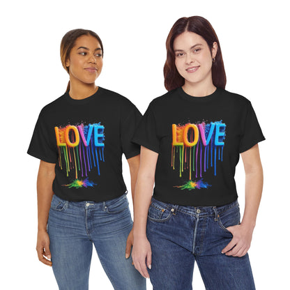 Rainbow Love Pride Unisex Tee - LGBTQ T-Shirt, Pride Apparel, LGBTQ Clothing