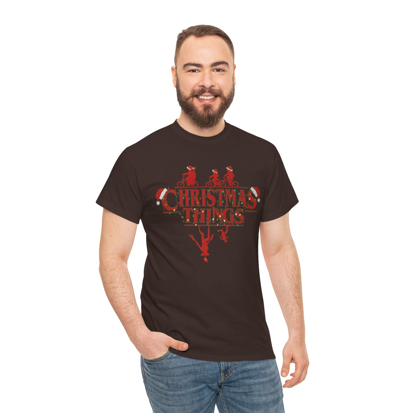 Christmas Things Retro Upside Down T-Shirt | Holiday Graphic Tee