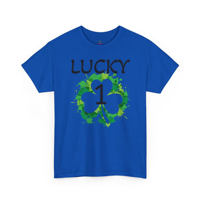 Lucky 1 St. Patrick's Day Clover T-Shirt | Irish Shamrock Design