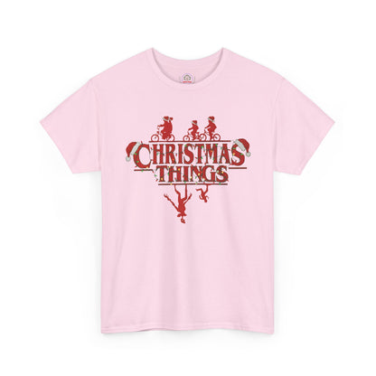 Christmas Things Retro Upside Down T-Shirt | Holiday Graphic Tee