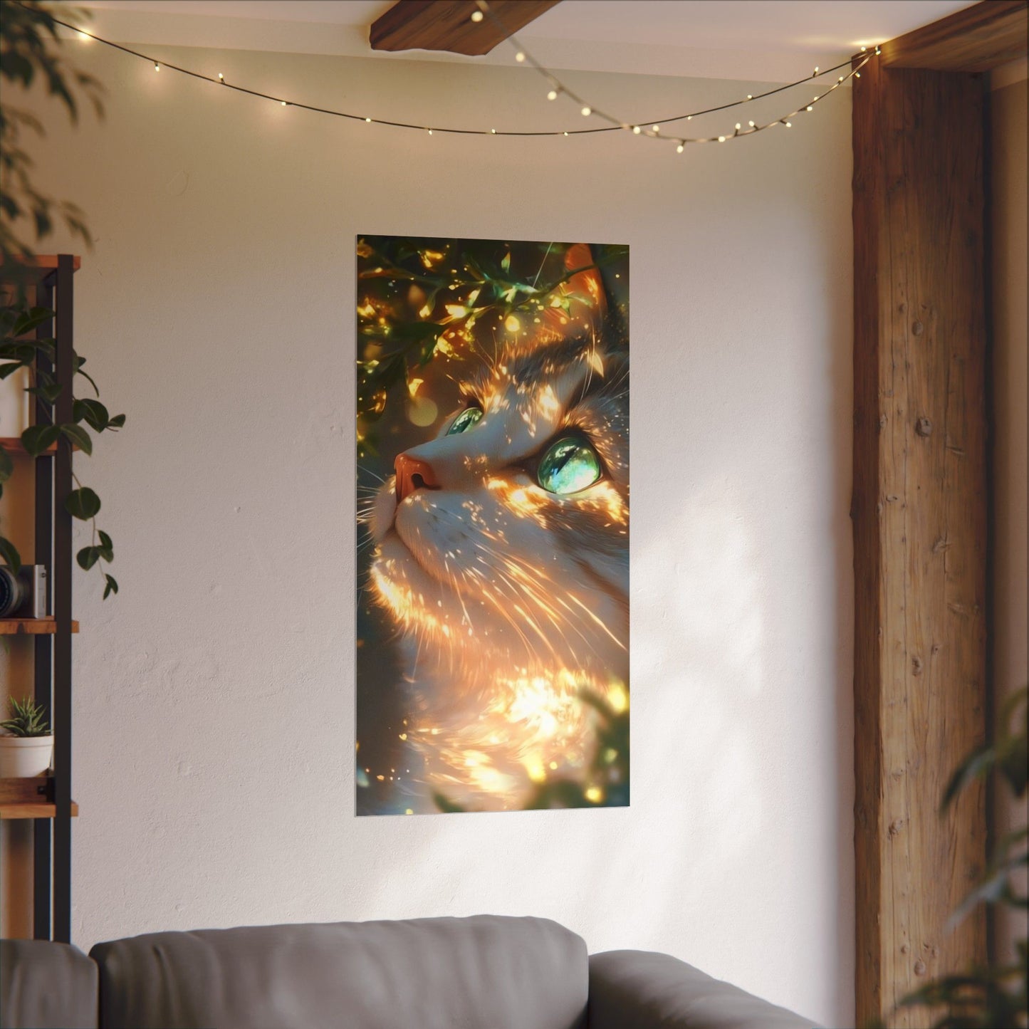 Enchanting Cat Art Posters, Watercolor Decor for Cat Lovers, Aesthetic Wall Art