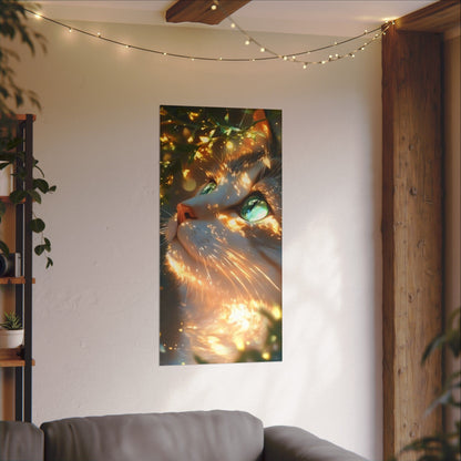 Enchanting Cat Art Posters, Watercolor Decor for Cat Lovers, Aesthetic Wall Art