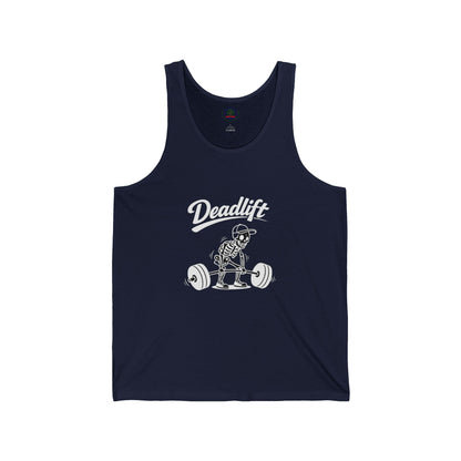 Unisex Funny Deadlift Skeleton Tank Top | Weightlifting Gym Workout Apparel