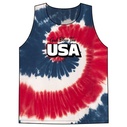 God Bless The USA Unisex Tie-Dye Tank Top