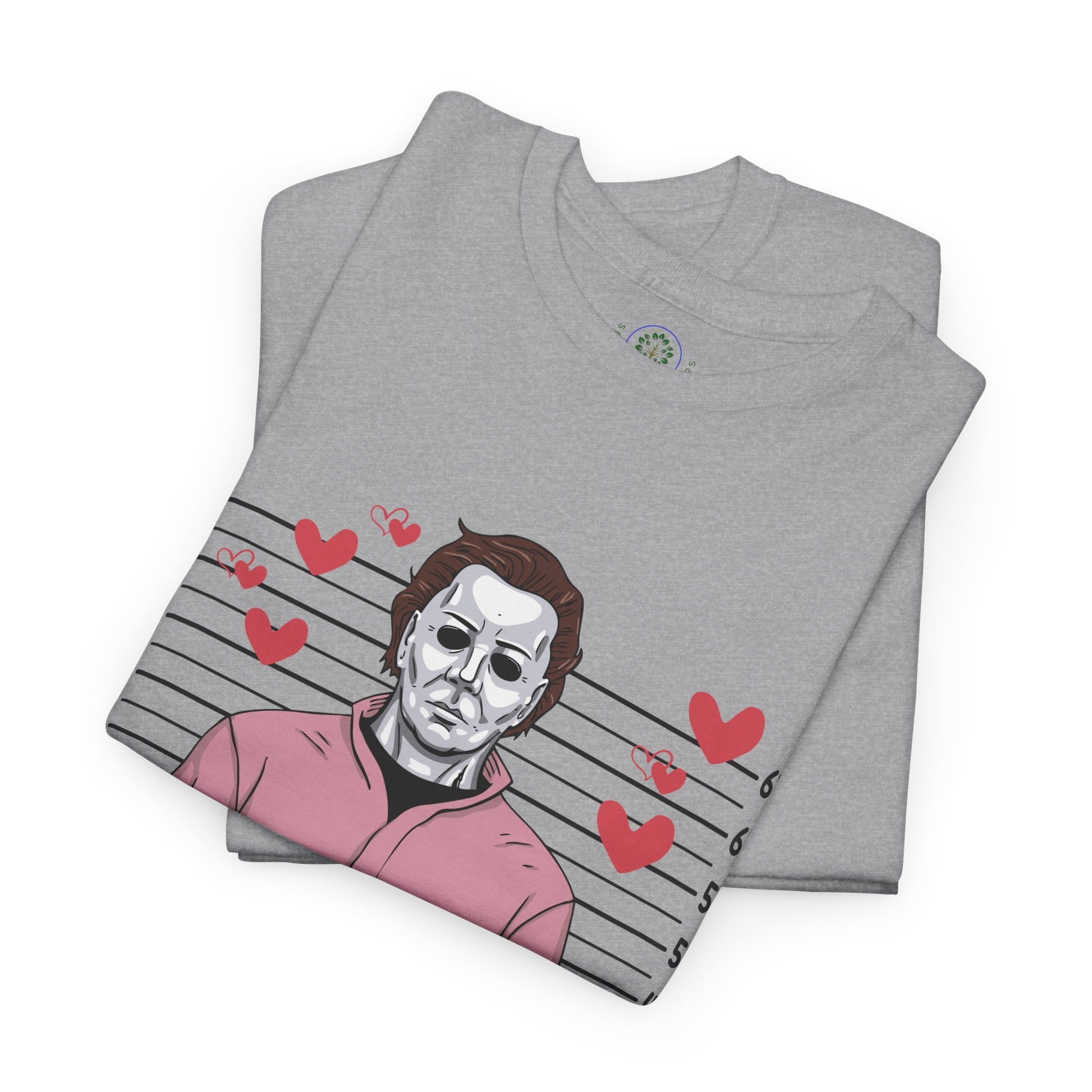 Michael Myers Mugshot T-Shirt — "If I Had Feelings They'd Be For You" Cute Horror Valentine Tee - Secondhand Readers