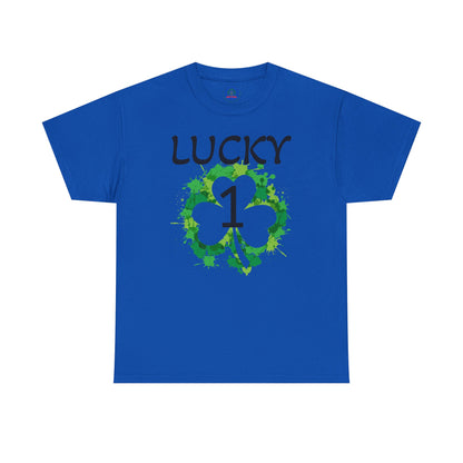 Lucky 1 St. Patrick's Day Clover T-Shirt | Irish Shamrock Design