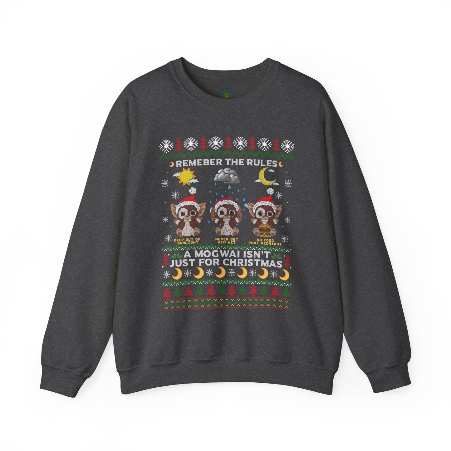 Gremlins Mogwai Ugly Christmas Sweater Crewneck Sweatshirt | Retro Holiday