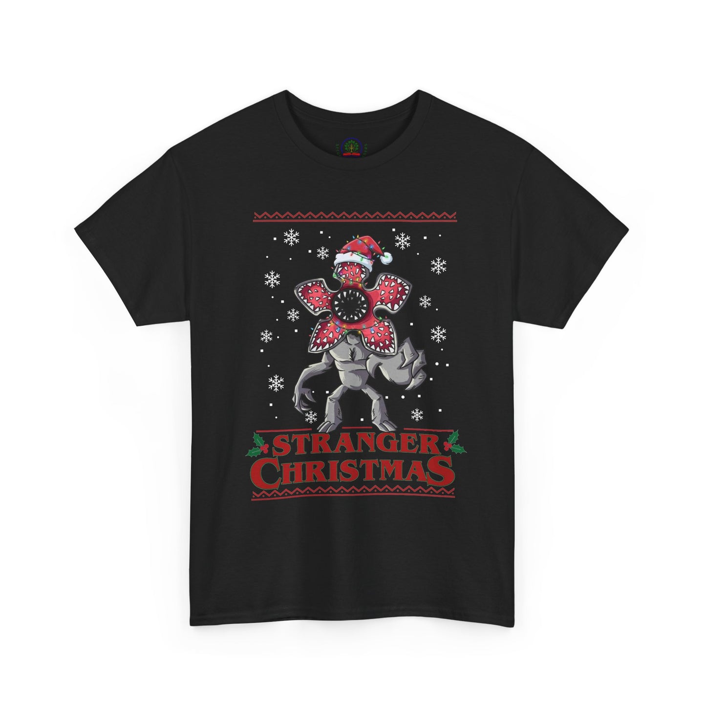 Stranger Christmas Demogorgon Tee | Holiday Horror T-Shirt Retro