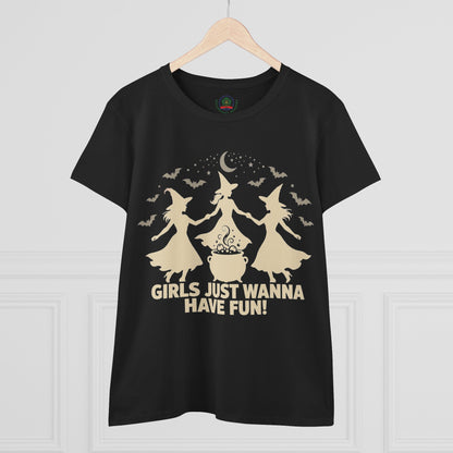 Girls Just Wanna Have Fun, Witch Dance Halloween Shirt, Womens Tee