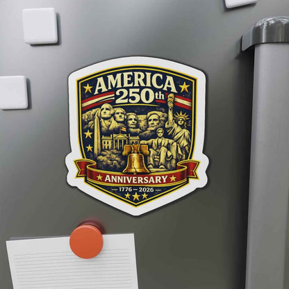 America 250th Anniversary Crest Die-Cut Magnet | 4th of July USA, Patriotic