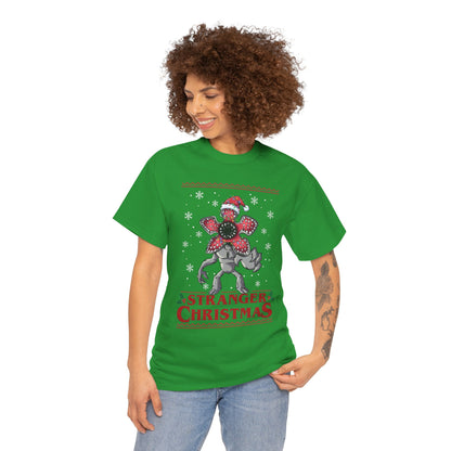Stranger Christmas Demogorgon Tee | Holiday Horror T-Shirt Retro