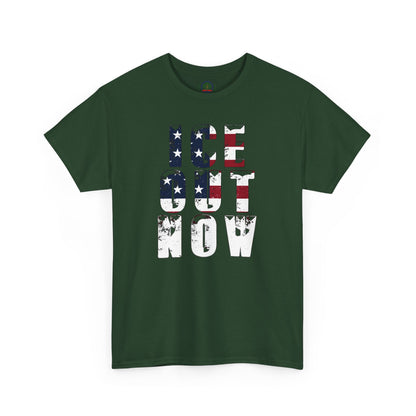 ICE OUT NOW Protest Tee, Immigration Rights Political Statement