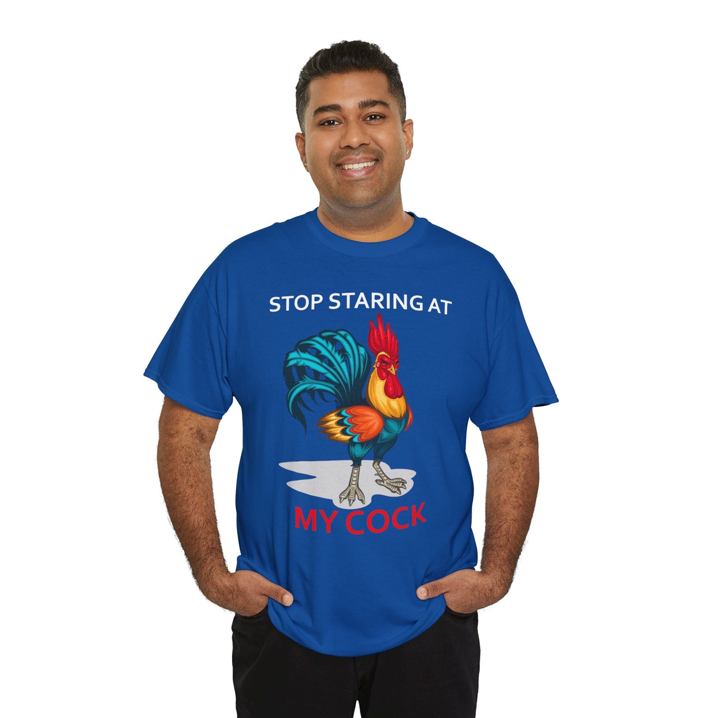 Stop Staring at My Cock Tee, Funny Chicken Lovers Shirt, Unisex Farm Animal