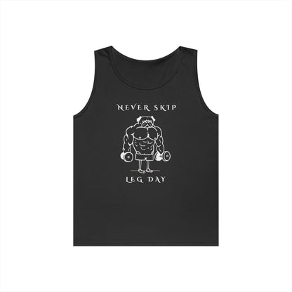 Never Skip Leg Day Unisex Tank Top | Gym Jokes, Workout Motivation