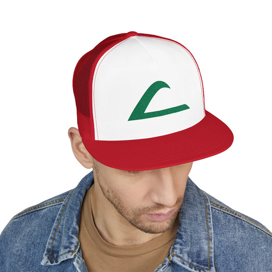 Videogame Inspired Trucker Cap, Ash Ketchum Hat, Cosplay, Anime Fans