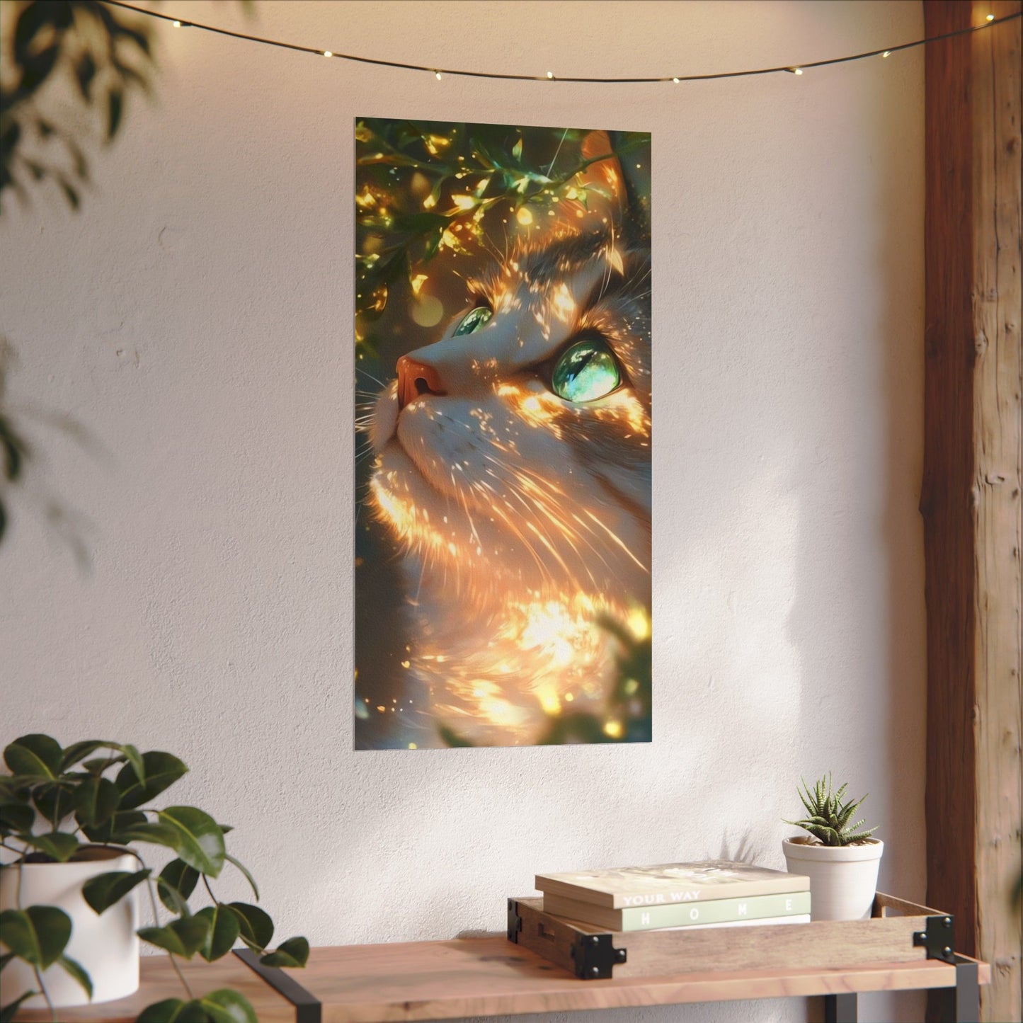 Enchanting Cat Art Posters, Watercolor Decor for Cat Lovers, Aesthetic Wall Art