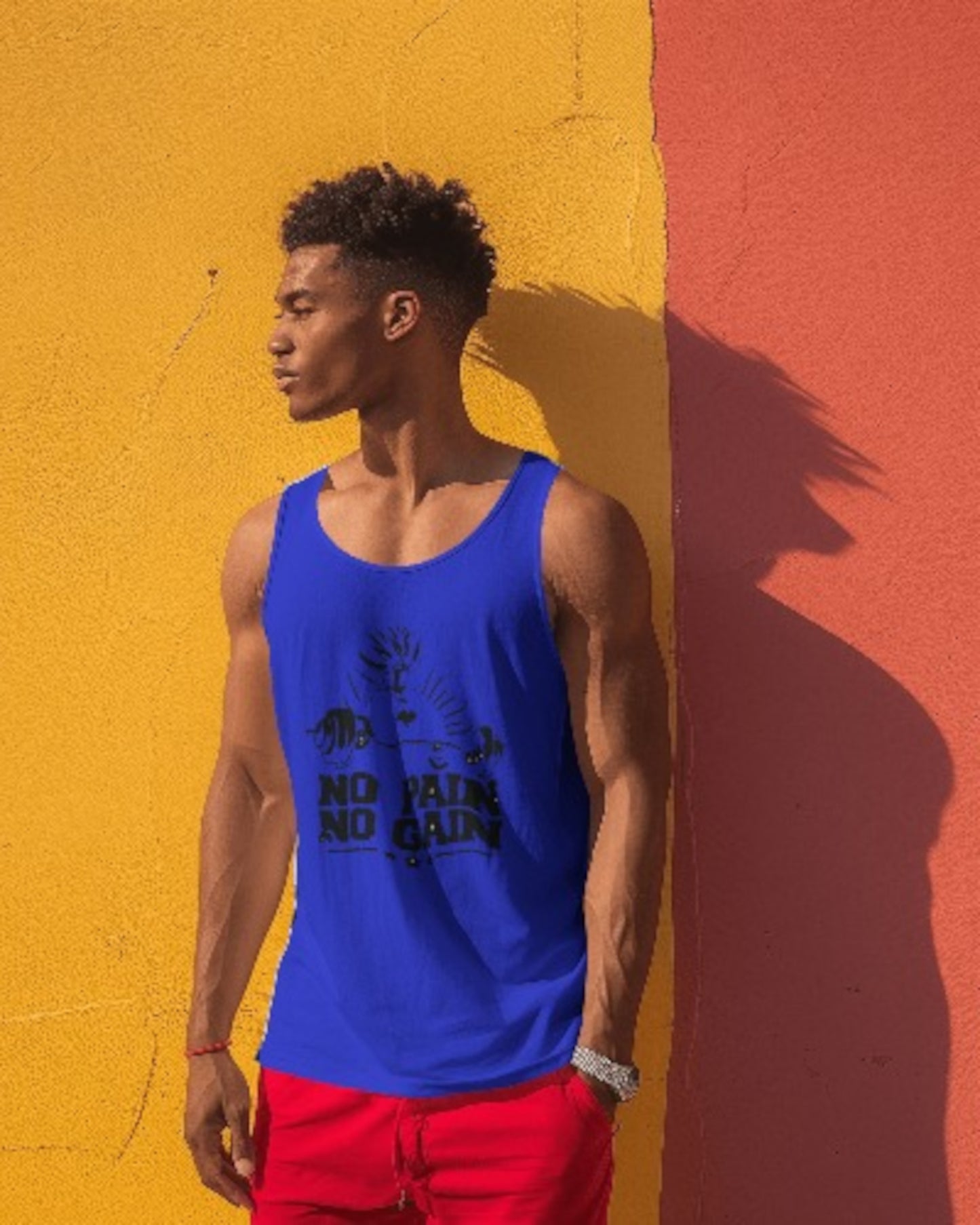 No Pain No Gain Tank, Dragon Ball Super Saiyan, Muscle Shirt, Gym Tank Top