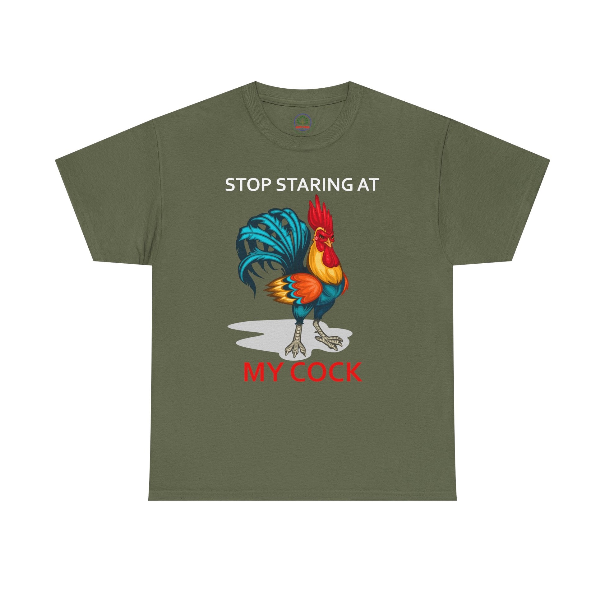 Stop Staring at My Cock Tee, Funny Chicken Lovers Shirt, Unisex Farm Animal - Secondhand Readers