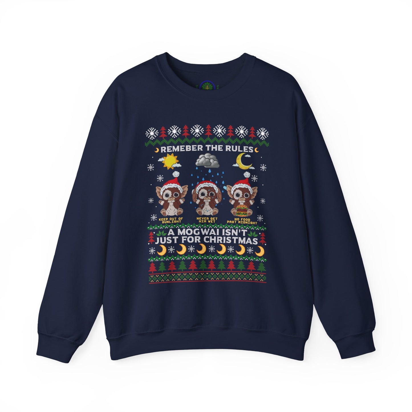 Gremlins Mogwai Ugly Christmas Sweater Crewneck Sweatshirt | Retro Holiday