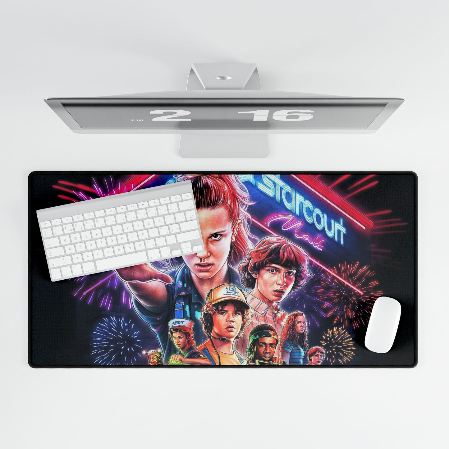 Stranger Things Inspired Desk Mat, Starcourt Mall, Gamer Geek Playmat, Retro Style, MTG TCG, Gaming Accessories